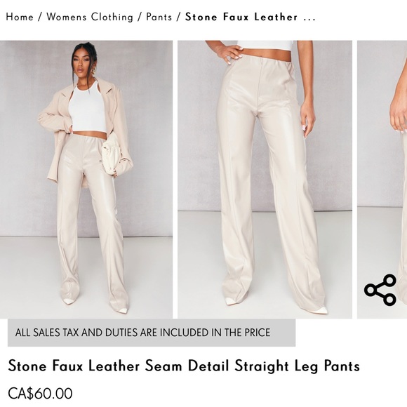 Faux Leather Pant - PLT - Picture 1 of 4